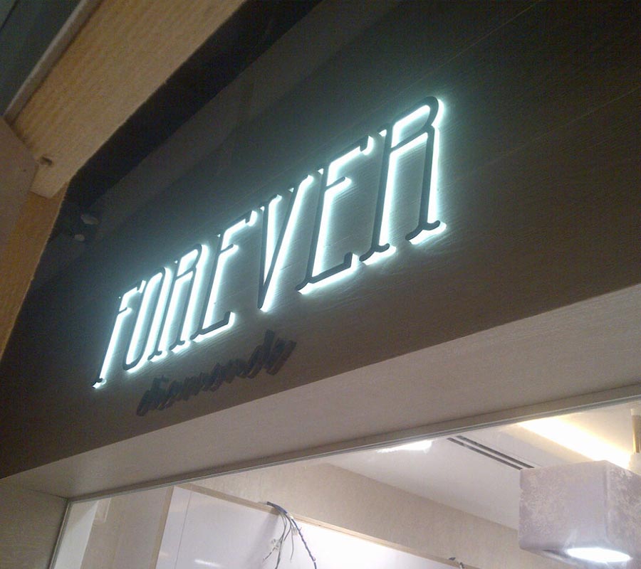 LED Lit English Signage