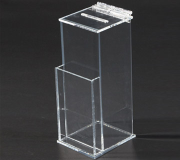 raffle box with leaflet holder